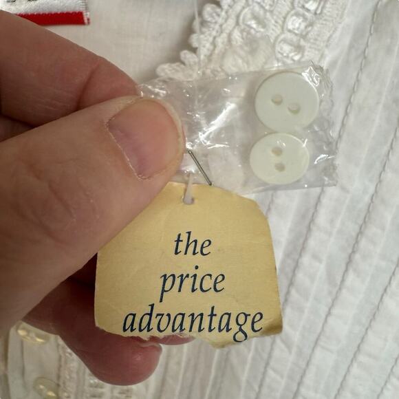 Vtg Forelli Blouse Women's Button Up Top White 4X XXXXL Comfort Relaxed Boxy - Picture 3 of 12